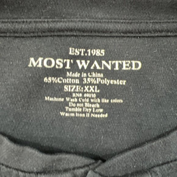 Most Wanted Mens Polo shirt XXL Black Short Sleeve - Picture 3 of 11